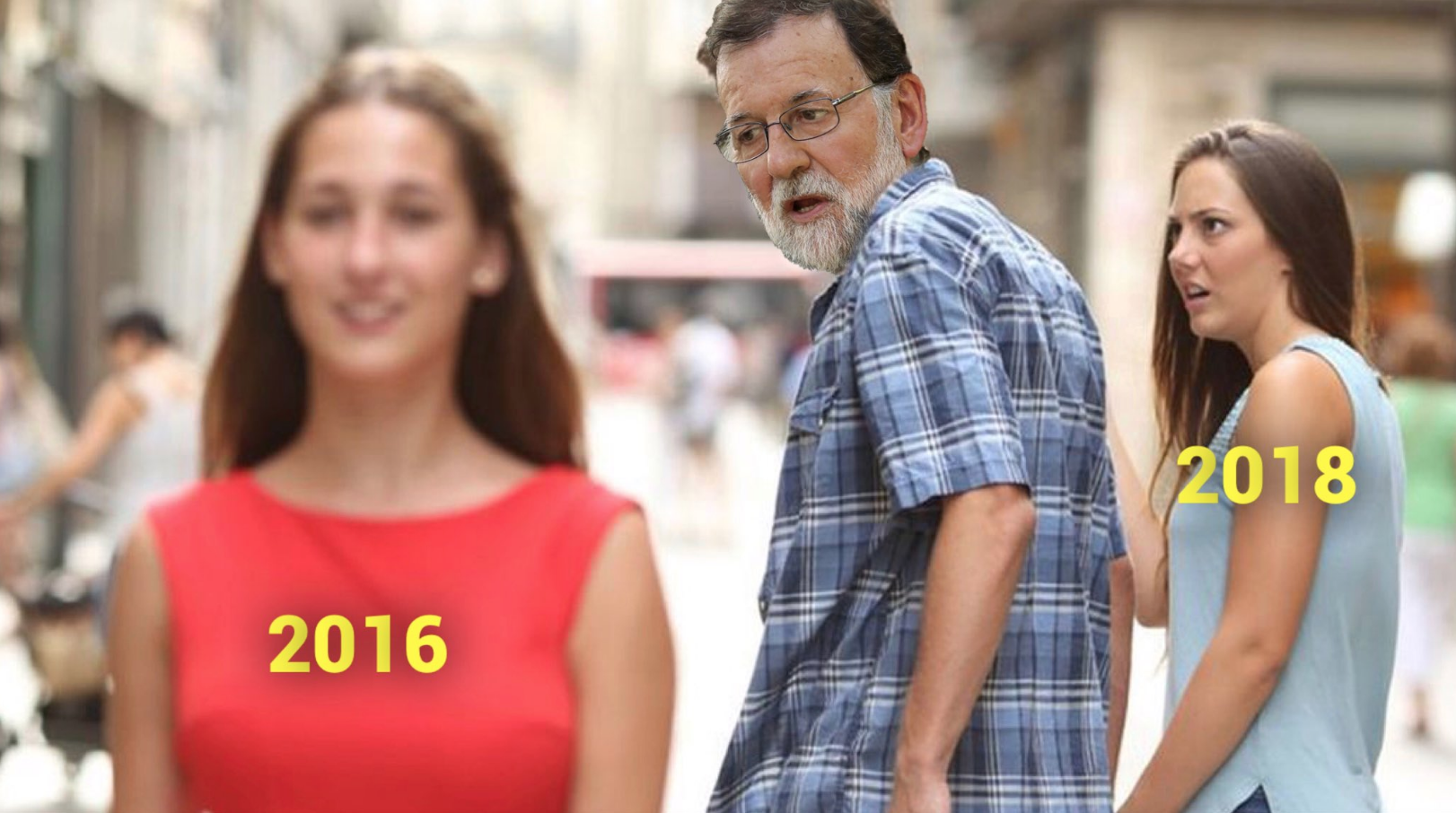 Meme sobre el lapsus de Mariano Rajoy.