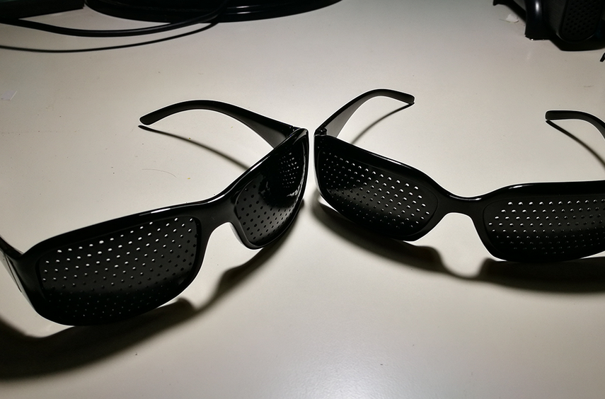 Gafas reticulares para mejorar la vista
