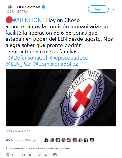 La guerrilla colombiana anuncia la decisión de liberar a rehenes