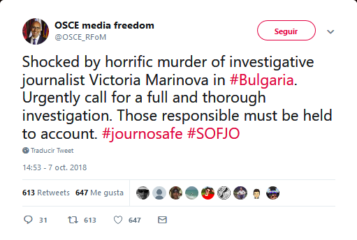Periodista que denunció corrupción en UE es violada y asesinada